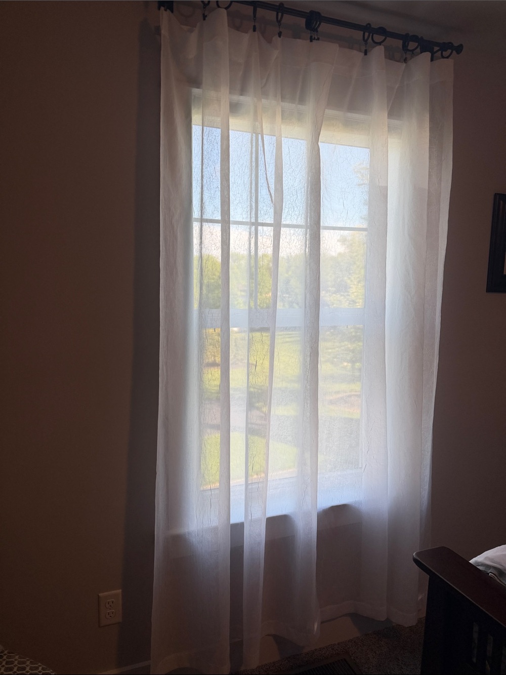 Sheer White Curtain Panels (4 Panels)